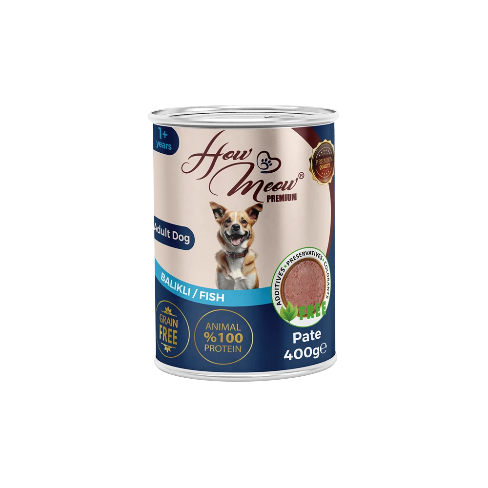 How Meow Pate Yetişkin Köpek Maması Balıklı