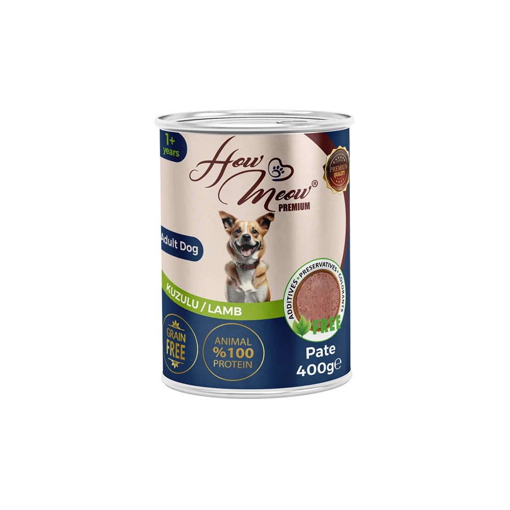 How Meow Pate Yetişkin Köpek Maması Kuzulu