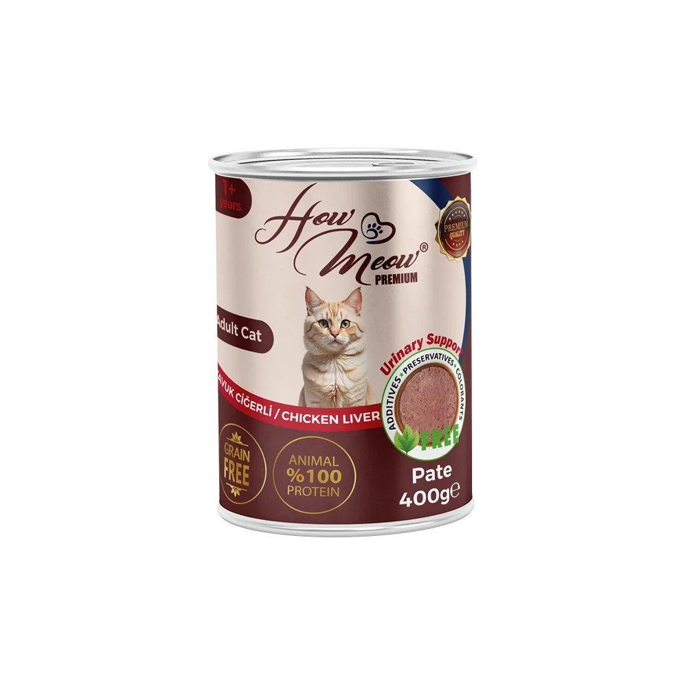 How Meow Pate Yetişkin Kedi Maması Tavuk Ciğerli