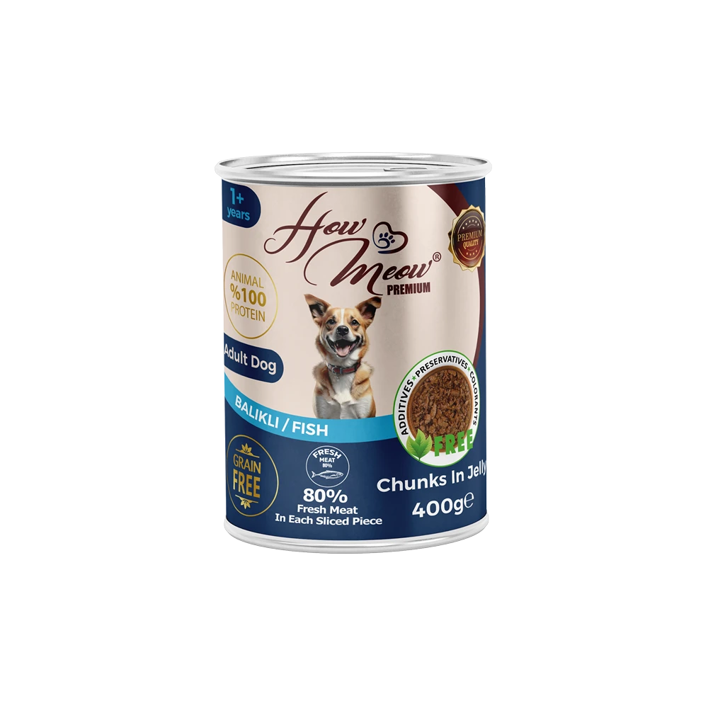 How Meow Jöleli Yetişkin Köpek Maması Balıklı